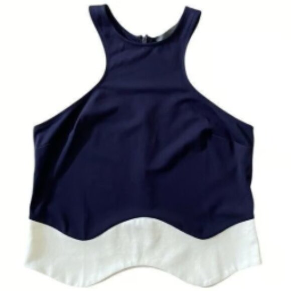 Brand New Sunday In Brooklyn Colourblock Scalloped Hem Tank Top - Picture 3 of 7